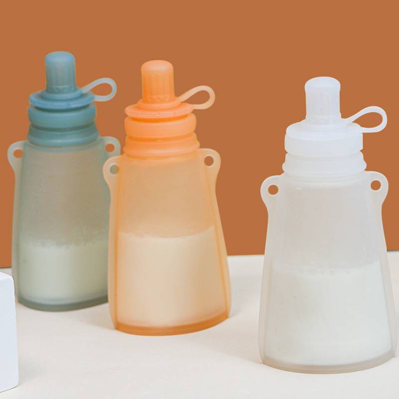 Baby Food Pouches Reusable - حقيبة تخزين الحليب المحمولة للرضع فوق