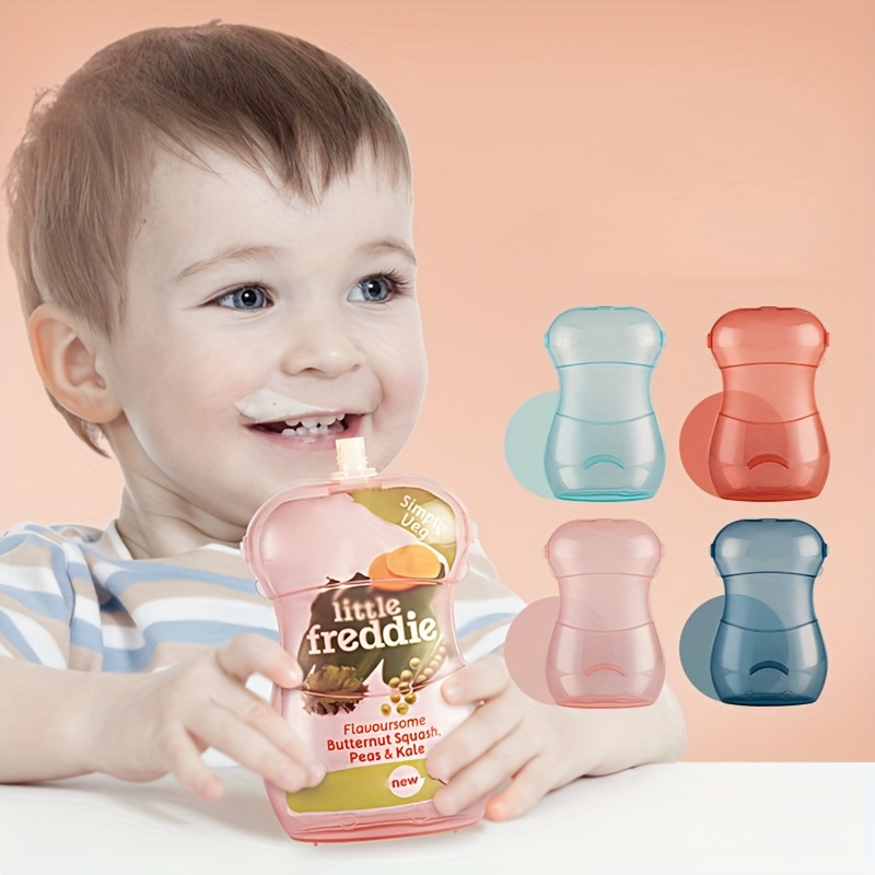 Baby Food Pouches Reusable - كيس طعام مقاوم للضغط، كوب تغذية