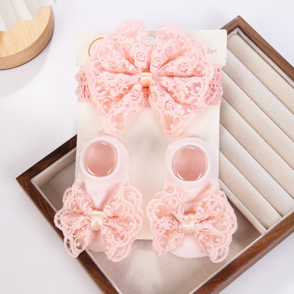 Baby Food Jelly - 1 مجموعة كريم الدانتيل الطفل Headbands