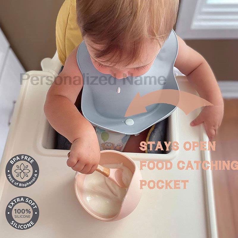 مريلة أطفال من السيليكون للأطف - مراجعة Baby Food Logo وسعره