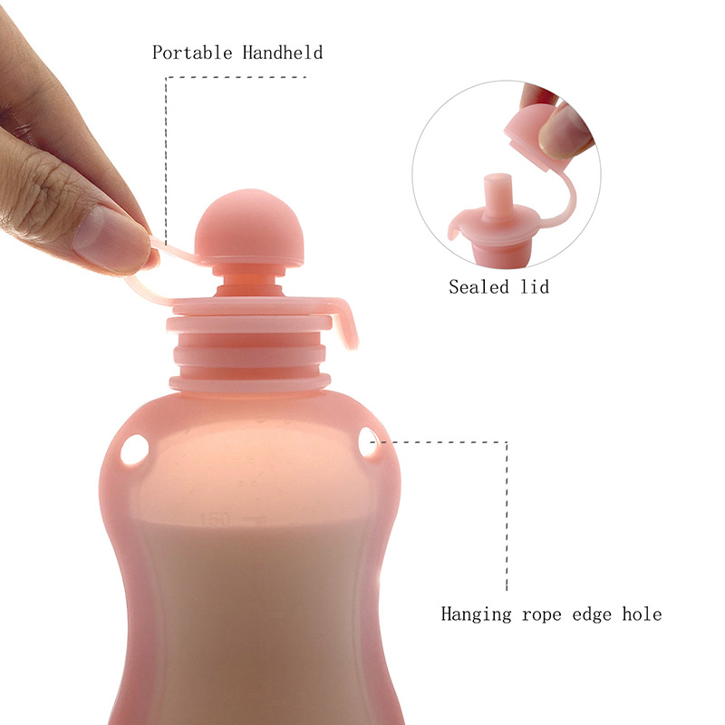 150 مللي حقيبة تخزين الحليب مر - مراجعة Baby Food Pouches Reusable وسعره