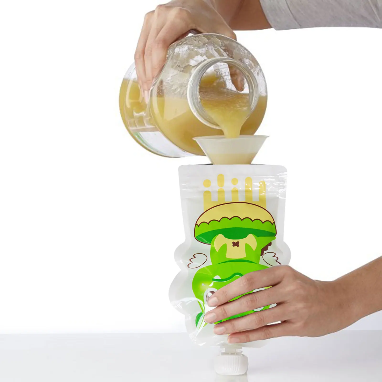 4 قطعة حقيبة تخزين المواد الغذ - مراجعة Baby Food Pouches Reusable وسعره