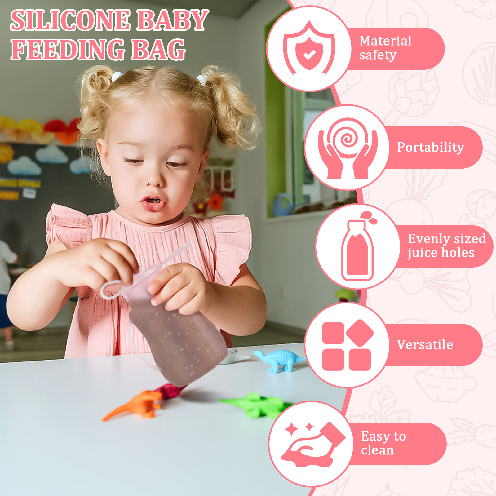 2 قطعة أكياس تغذية الطفل سيليك - مراجعة Baby Food Pouches Reusable وسعره