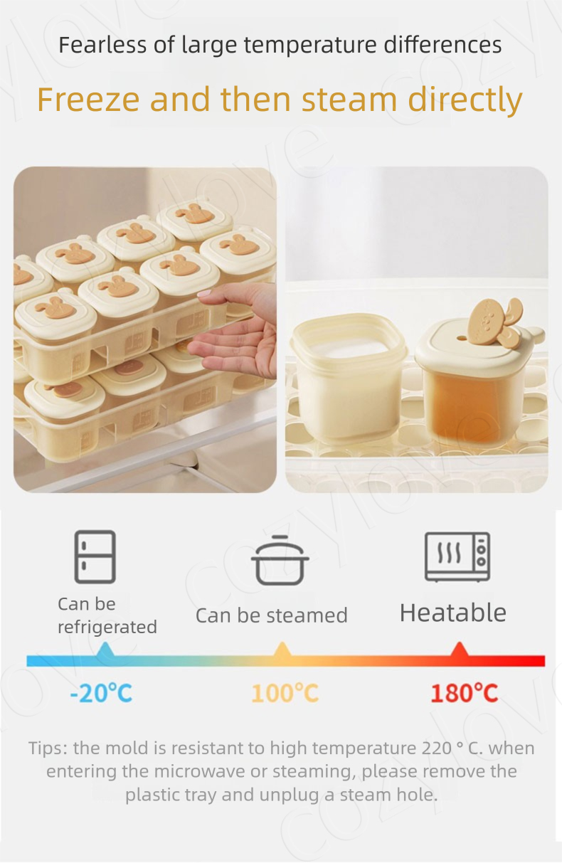 صواني تجميد طعام الأطفال المحم - مراجعة Baby Food Pouches Reusable وسعره