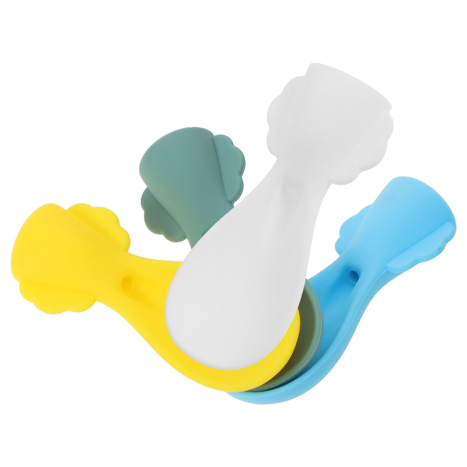 4 قطع ملاعق سيليكون لتغذية الأ - مراجعة Baby Food Pouches Reusable وسعره